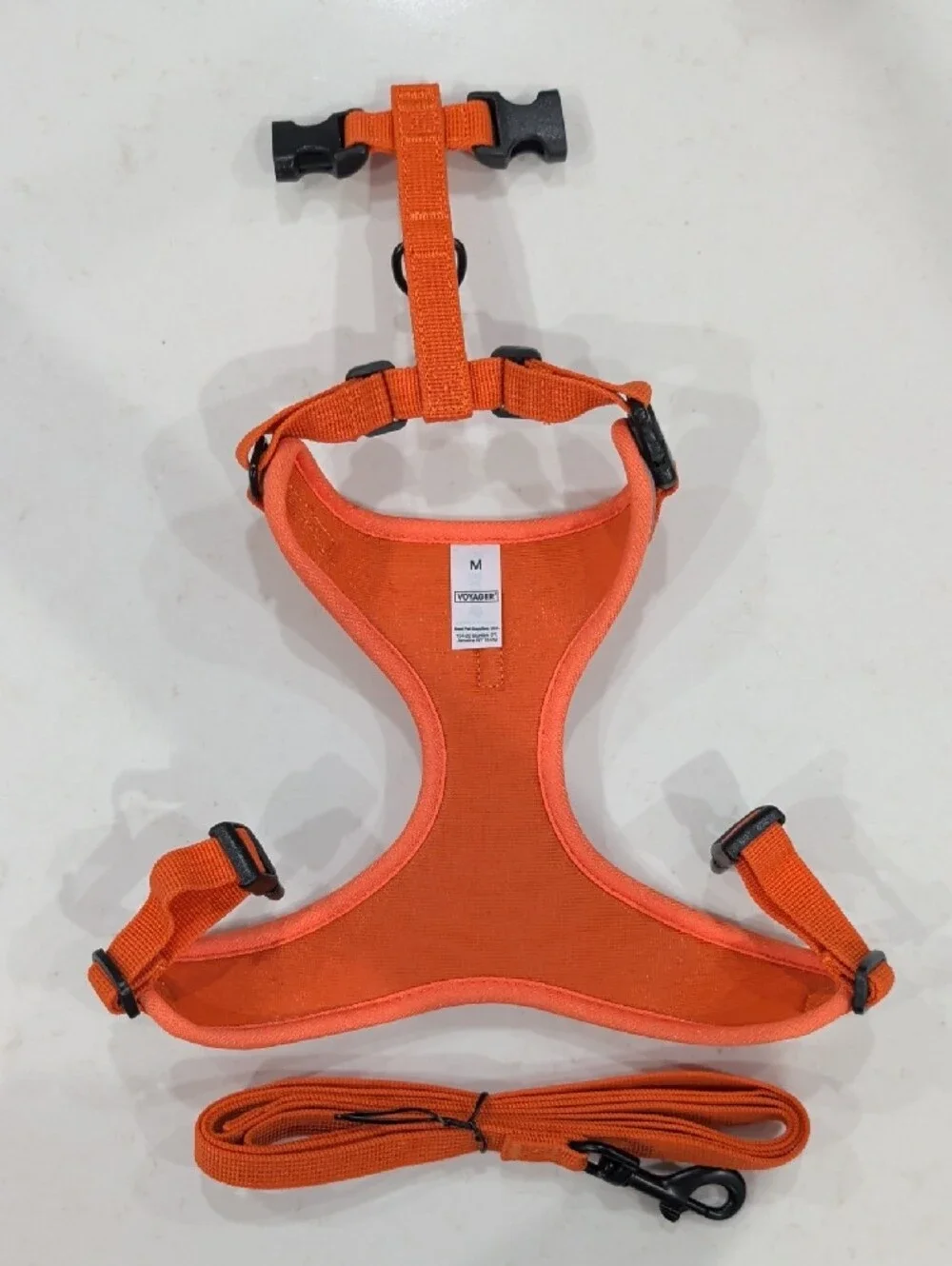 Orange Cat/Small Dog Harness and Leash Set Fits 16.5